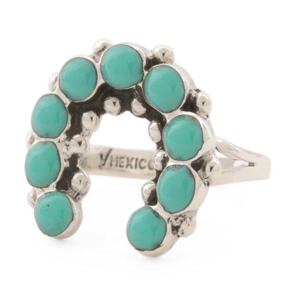 SEED & SAGE Jewelry - SEED & SAGE Made In Mexico Sterling Silver Turquoise Horseshoe Ring
